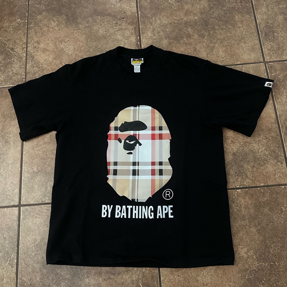 Bape Black Short Sleeve Tee with Iconic Logo